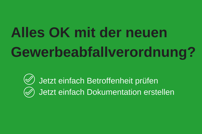 Gewerbeabfallverordnung: Dokumentation automatisiert erstellen Gewerbeabfallverordnung Dokumentation Vorlage